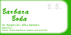barbara boka business card