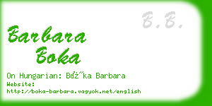 barbara boka business card